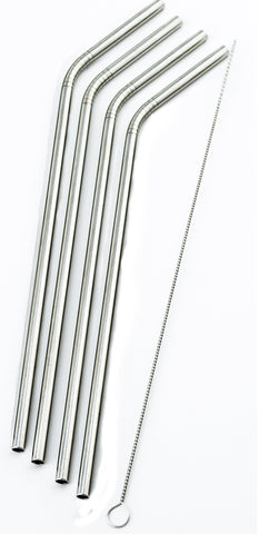 4 WIDE 40-Ounce Stainless Steel Straws (NO CUP) for