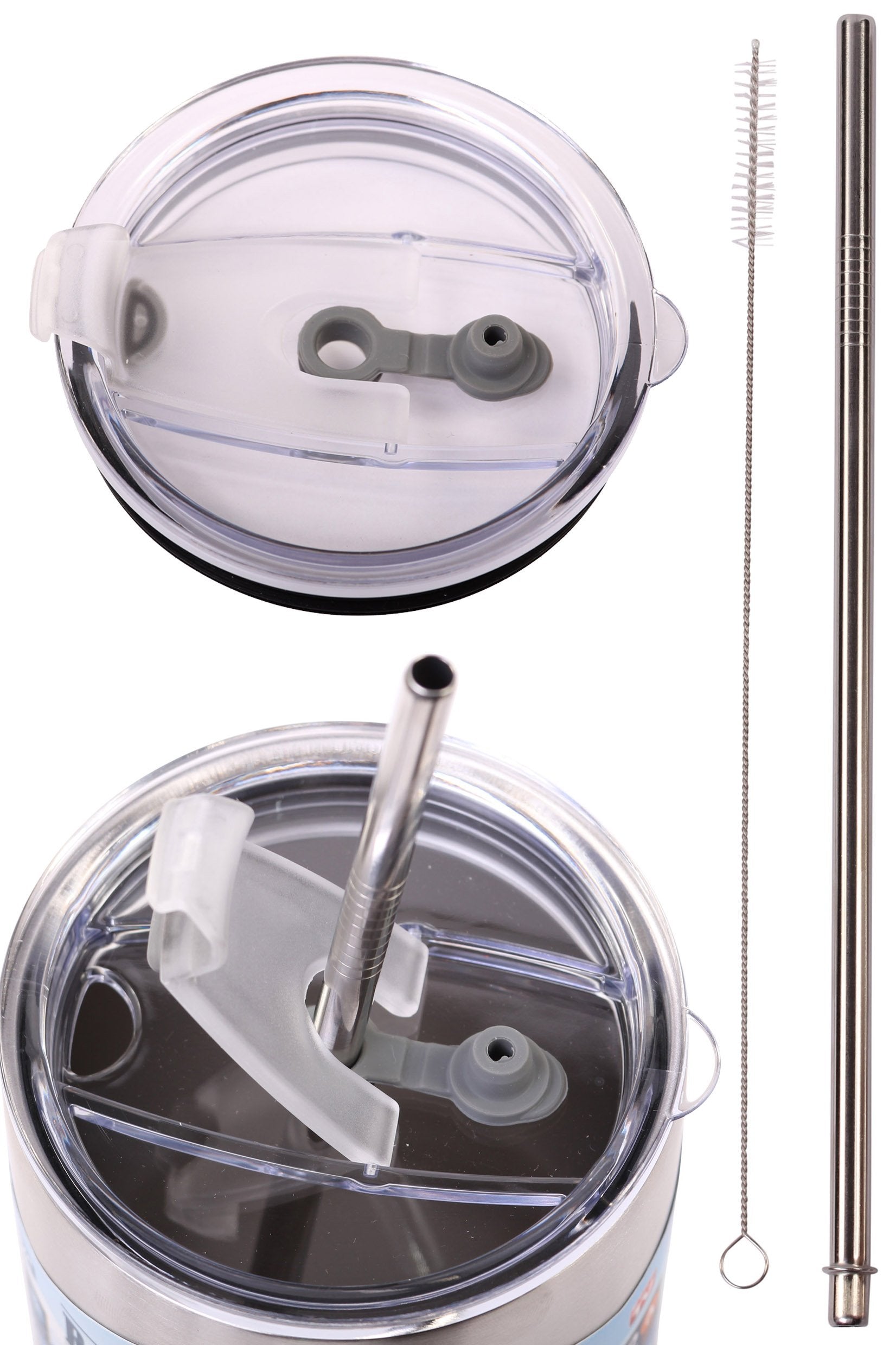 CocoStraw 1 Wide Straw + Straw LID Replacement for Ozark Trail 30-Ounce Double-Wall Rambler Vacuum Cups Brand Drinking Straw (1 Wide Straw + Lid)
