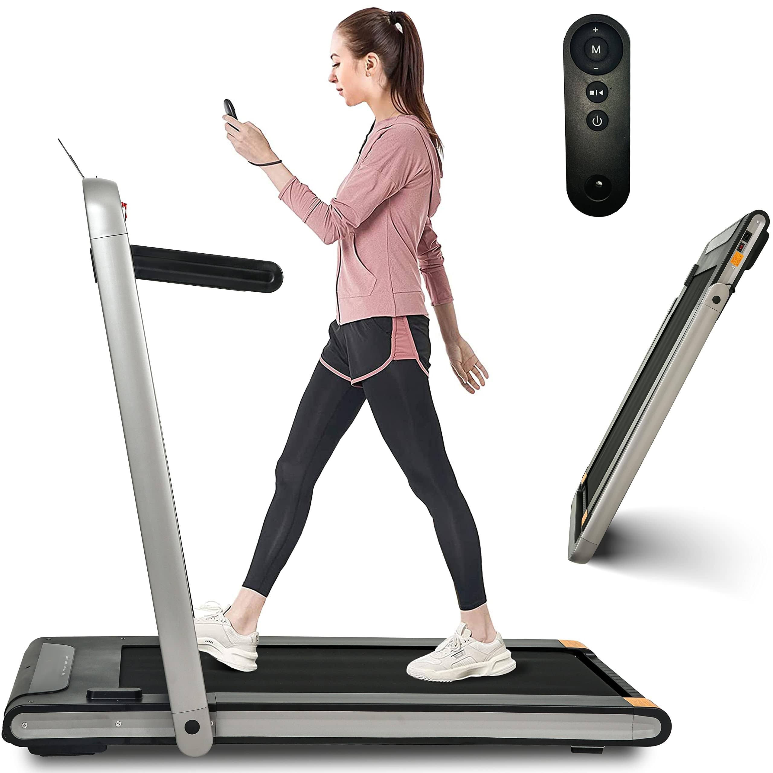 2 in 1 Under Desk Treadmill 2.5HP Folding Electric Treadmill Walking Jogging Machine for Home Office with Remote Control