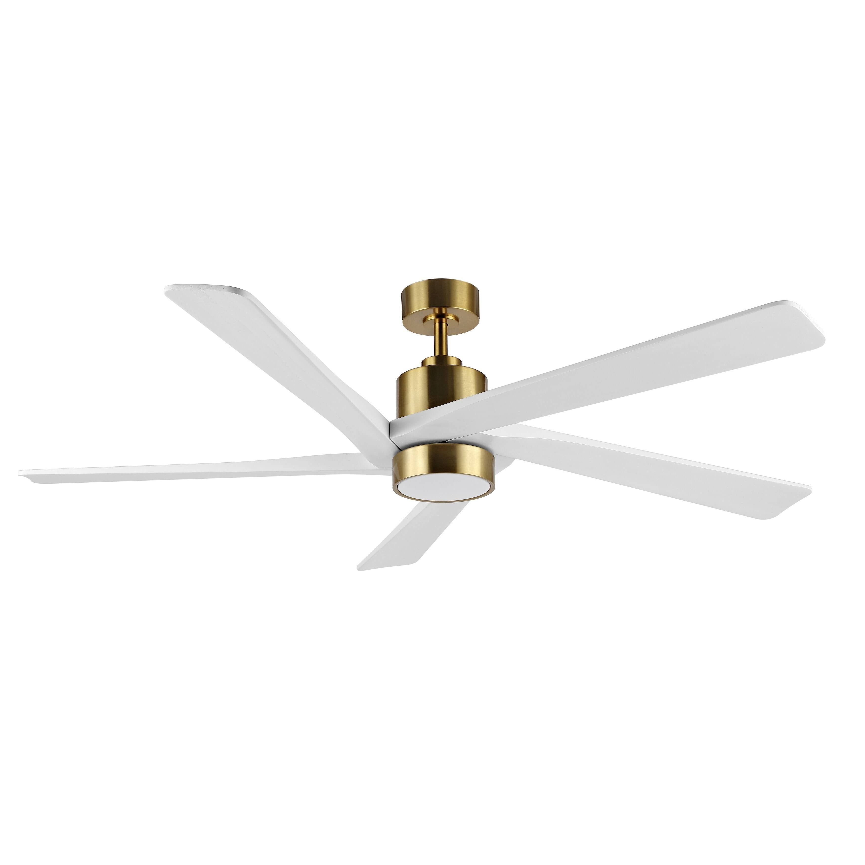 64 inch DC Ceiling Fan with Lights and Remote Control, 5 Reversible Carved Wood Blades - N/A - Black