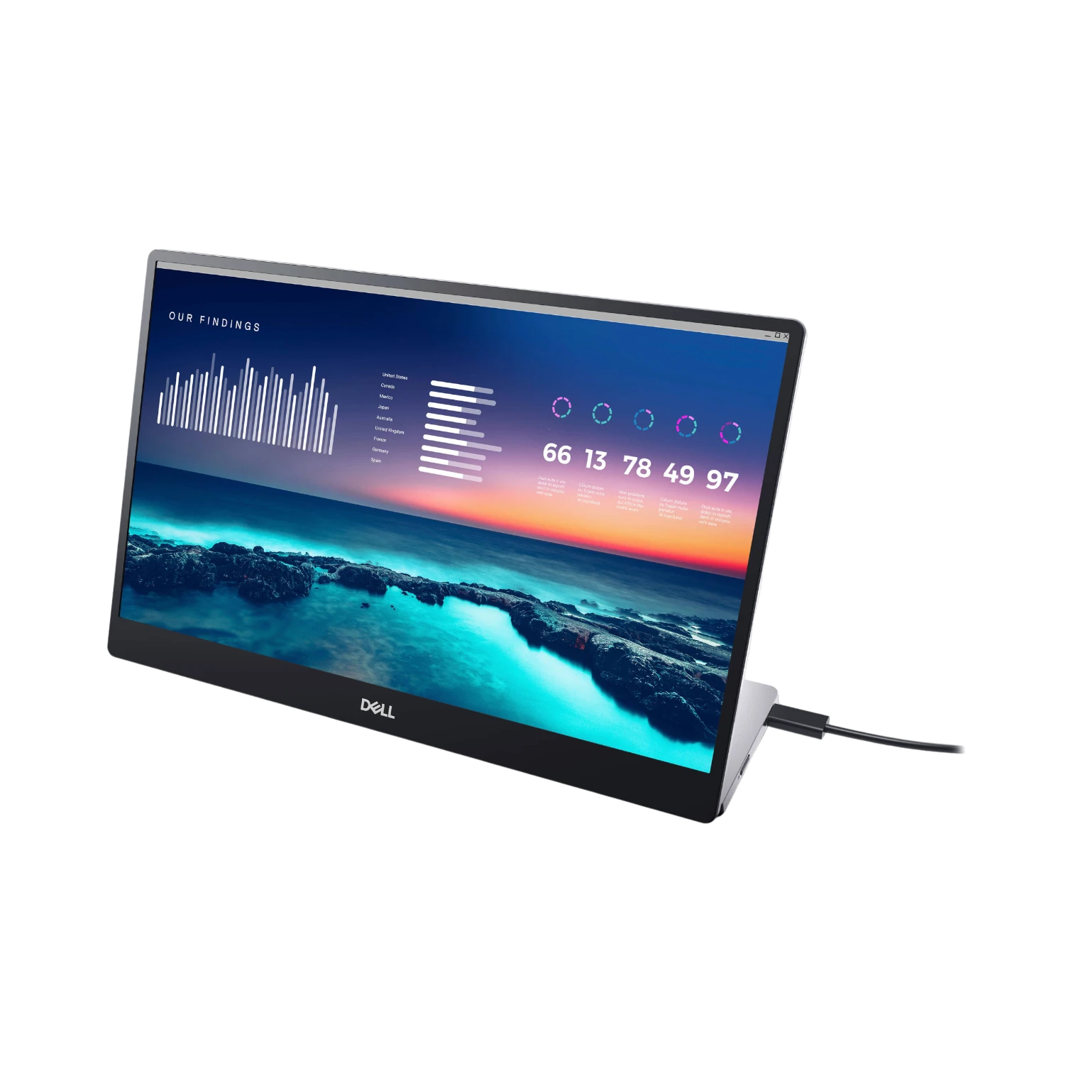 Dell P1424H 14" Portable FHD 1080p IPS Monitor