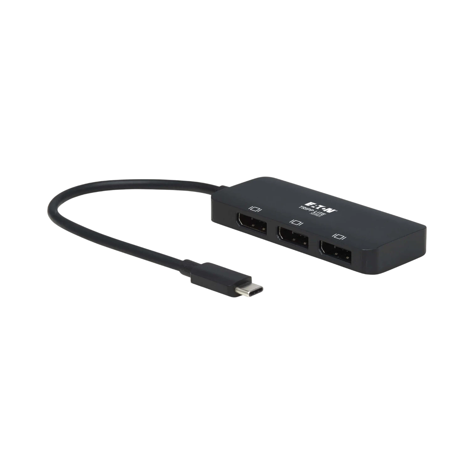 Tripp Lite USB-C Adapter, Triple Display, 4K 60 Hz DisplayPort, 8K, HDR, 4:4:4, HDCP 2.2, DP 1.4 Alt Mode, Black