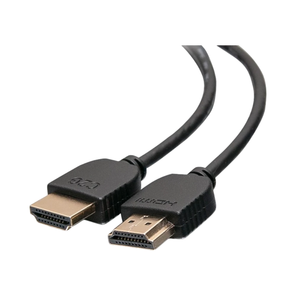 C2G 6ft (1.8m) Plus Series Slim Flexible HDMI Cable with Low Profile Connectors (2-pk), 4K 60Hz