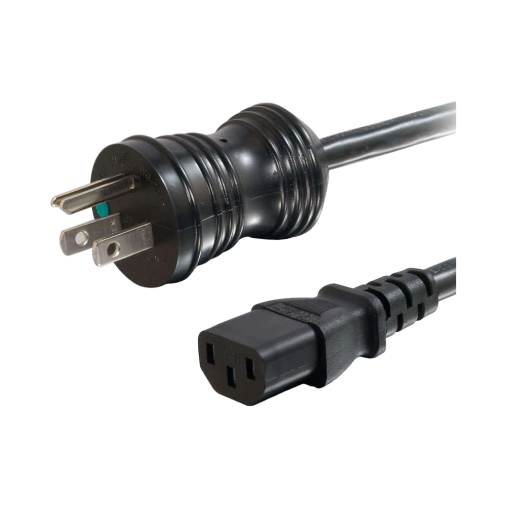 C2G 2ft (0.6m) 18AWG Hospital Grade Power Cord (NEMA 5-15P to IEC320C13) (TAA Compliant), Black