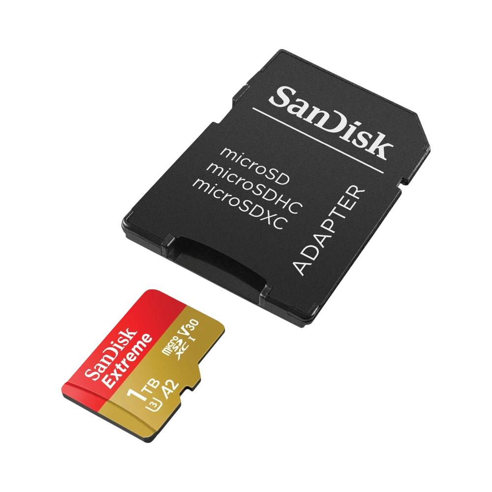 SanDisk Extreme 1TB UHS-I microSDXC Memory Card with SD Adapter