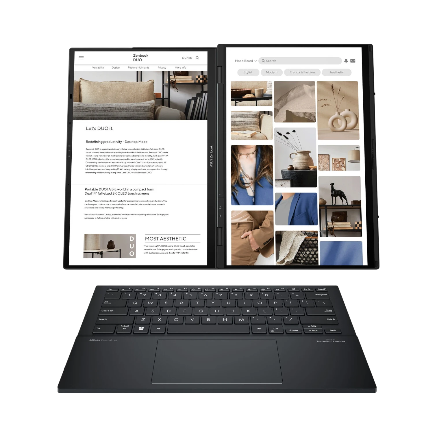 ASUS Zenbook Duo UX8406CA 14" Multi-Touch Laptop, Intel Core Ultra 9 285H, 32GB RAM, 1TB SSD