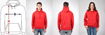 Storleksguide för hoodies