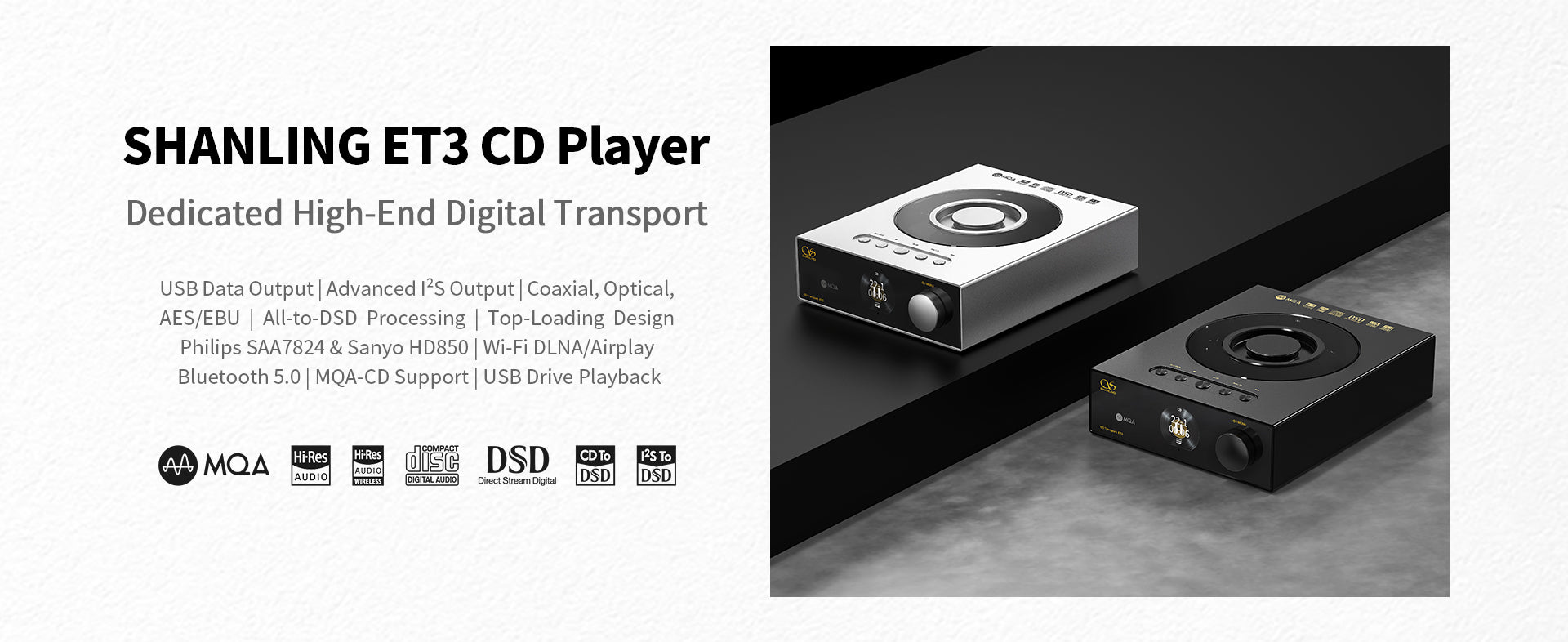 Shanling ET3 Dedicated Digital CD Transport - MusicTeck