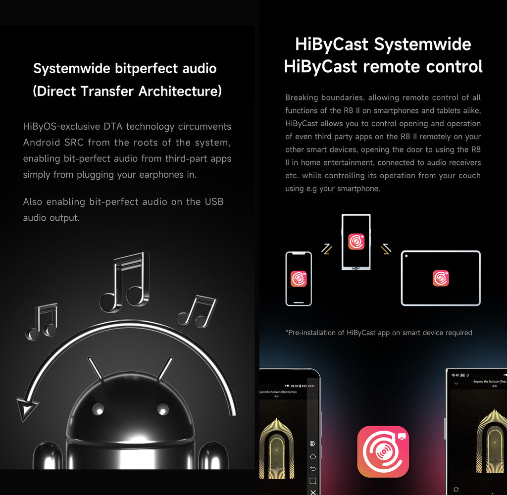 HiBy R8 II - Hi-End Android Digital Audio Player - MusicTeck