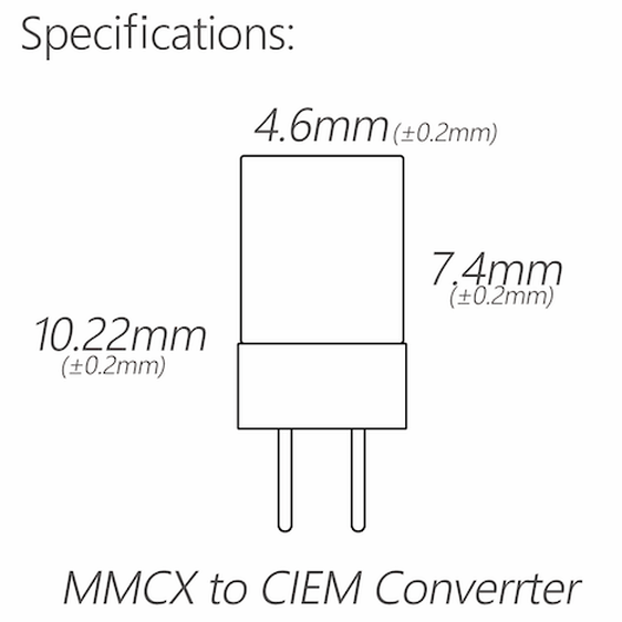 OEAudio MMCX to 0.78mm 2pin Adapter