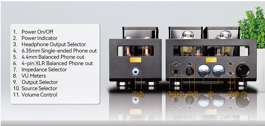 Cayin HA-300MK2 Vacuum Tube Headphone Amplifier - MusicTeck