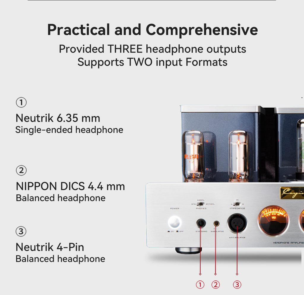 Cayin HA-6A EL34 Vacuum Tubes, Headphone Amplifier - MusicTeck