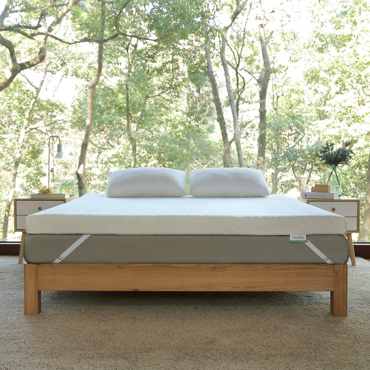 2 Gel Memory Foam Mattress Topper Novilla Mattress Size: Full