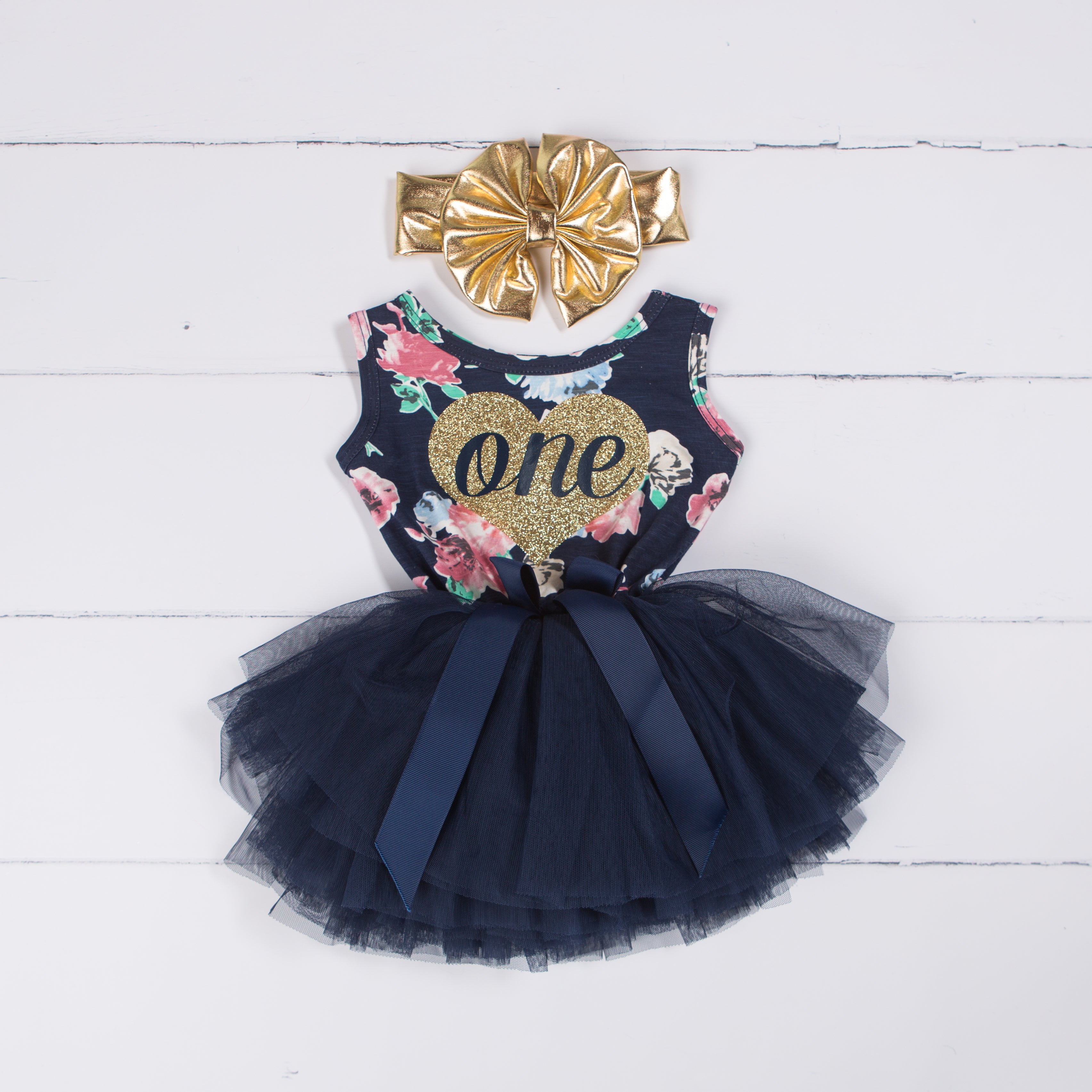 floral first birthday outfit