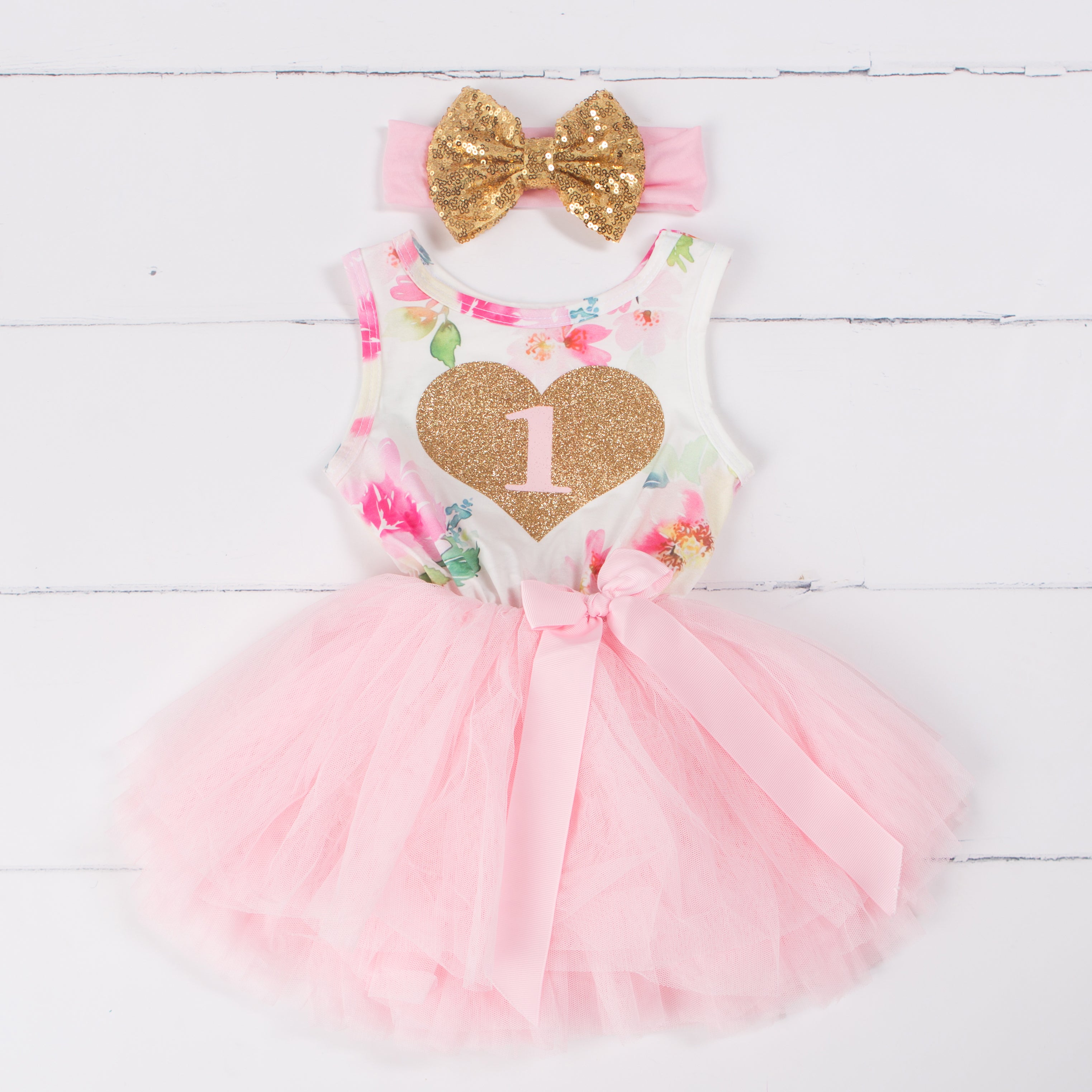 rose gold first birthday outfit