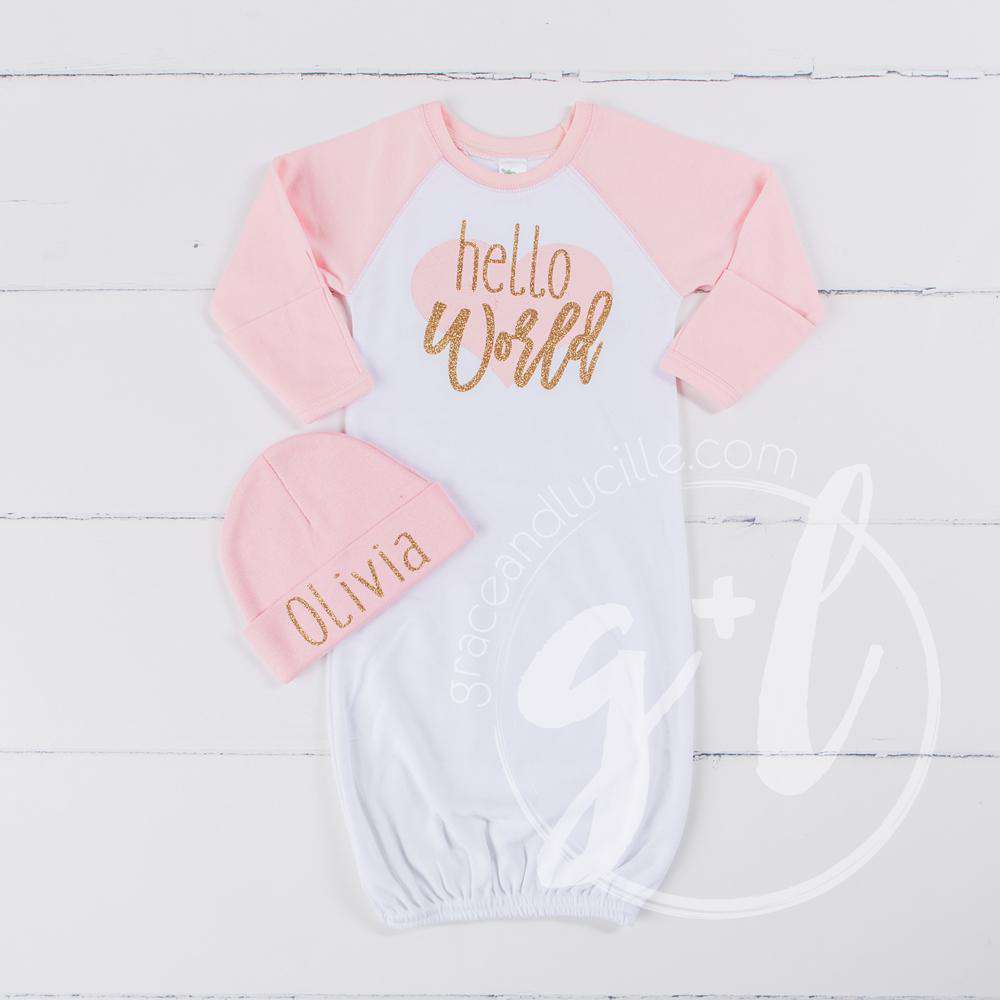 welcome to the world baby girl outfit