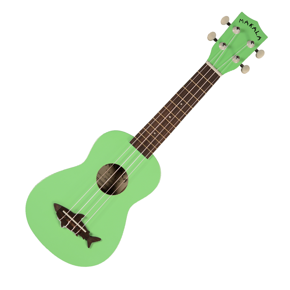 makala shark bridge soprano ukulele surf green