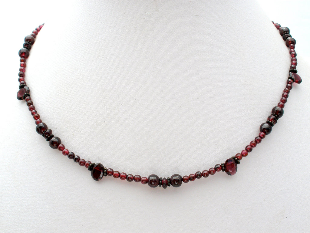 Bohemian Garnet Bead Necklace 17