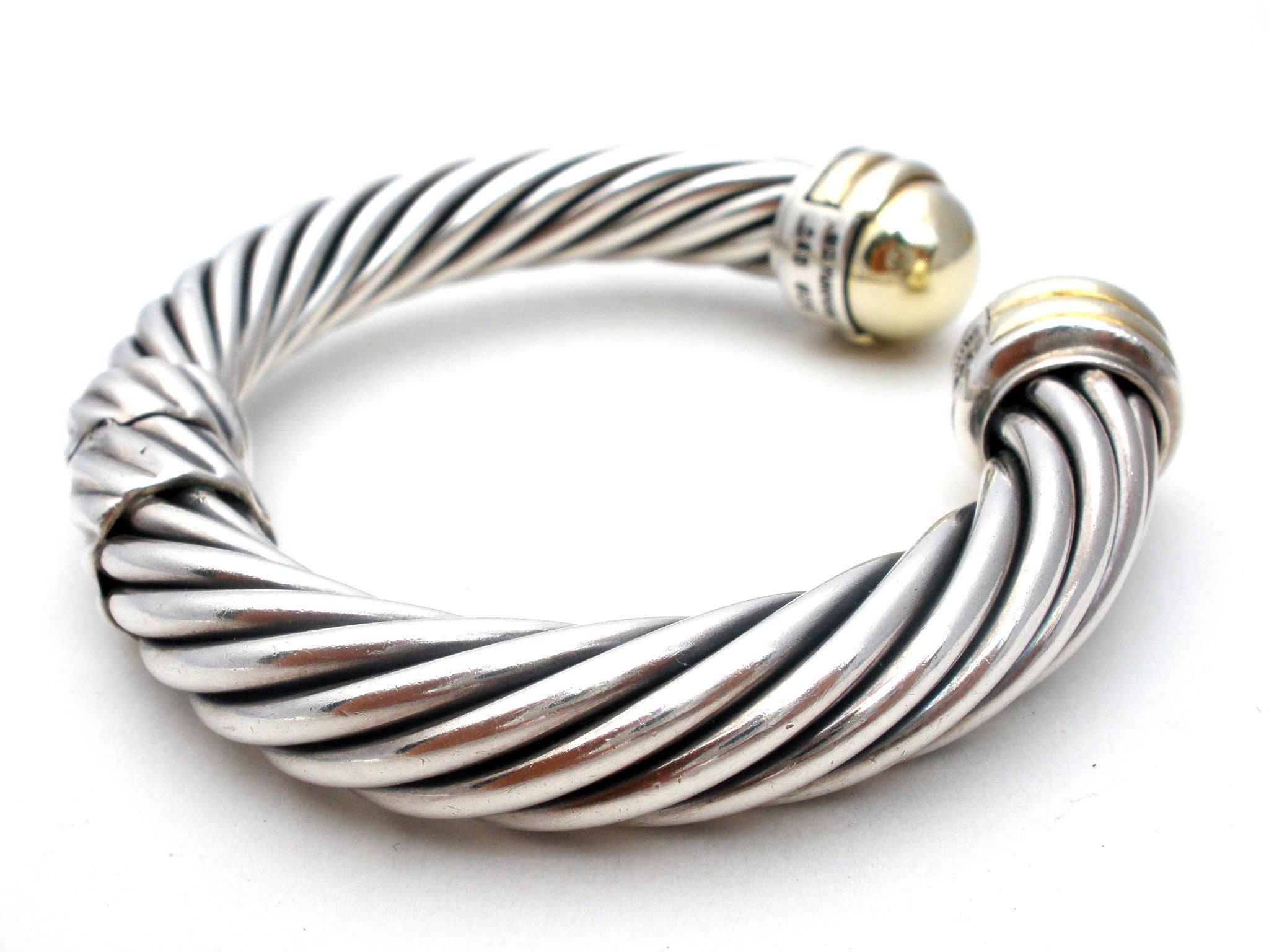 David Yurman Cable Classic Cuff Bracelet 14K Gold – The Jewelry Lady's ...