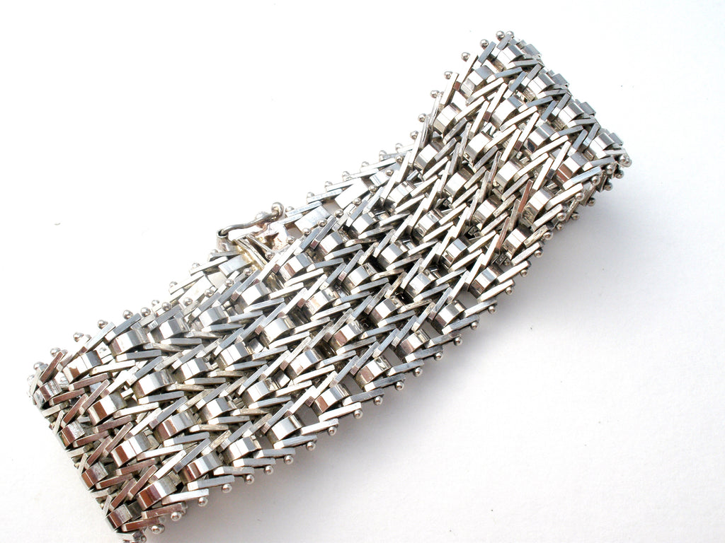 Italian Sterling Silver Foxtail Link Bracelet Vintage – The Jewelry ...