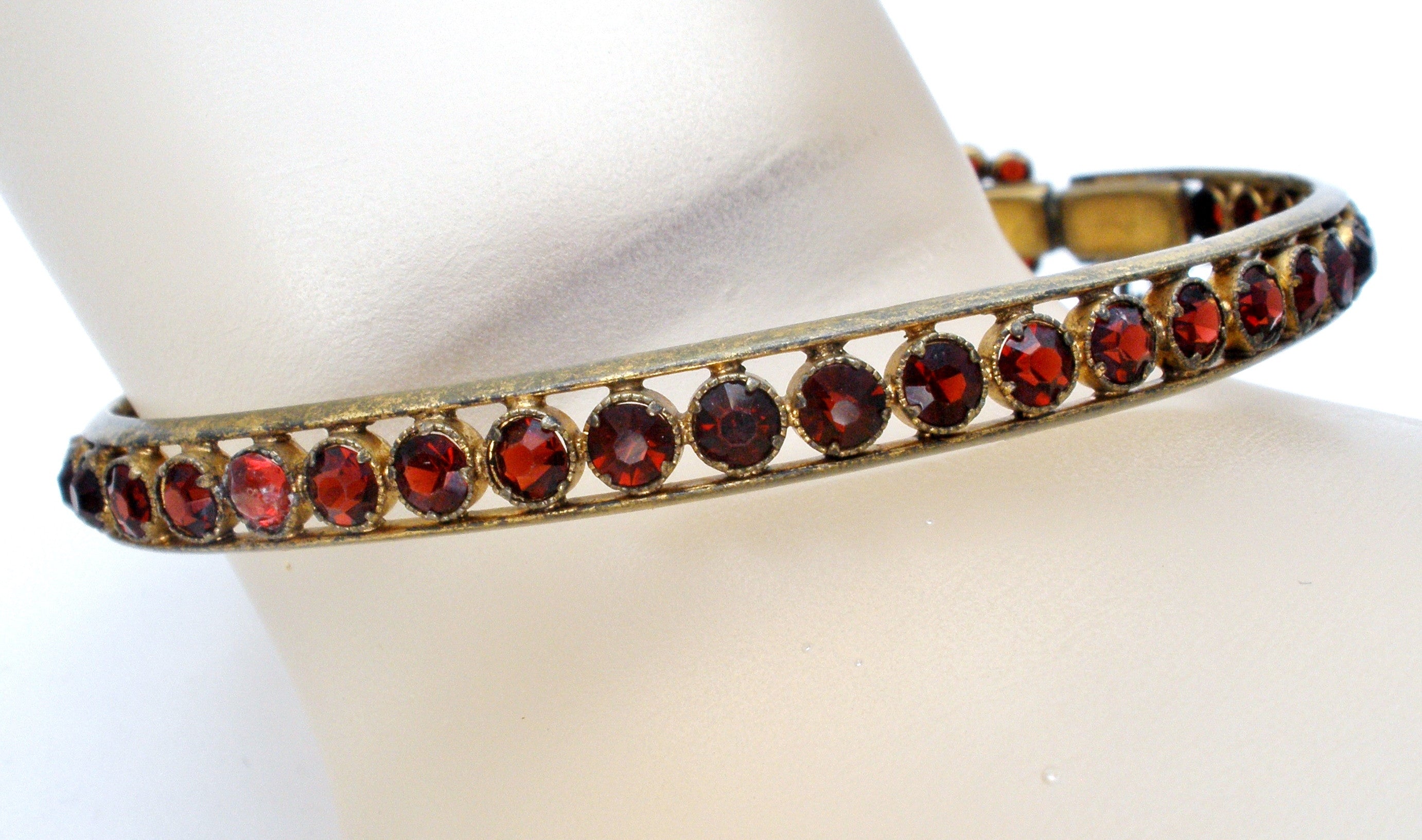 Victorian Bangle Bracelet with Rose Cut Bohemian Garnets – The Jewelry ...