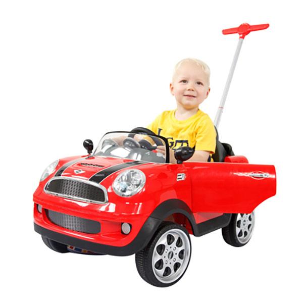 mini cooper push car red