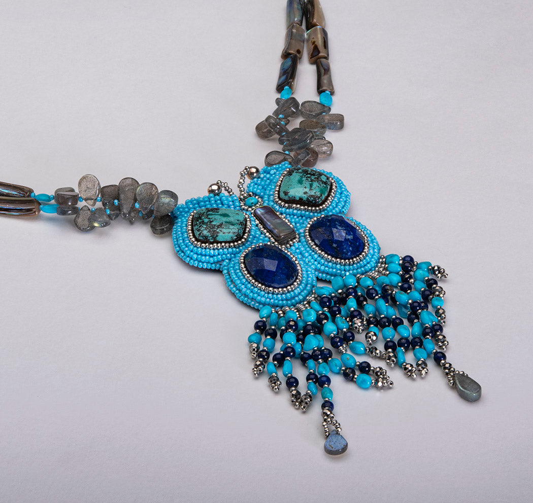 Beaded Zuni Butterfly Necklace – Keshi The Zuni Connection