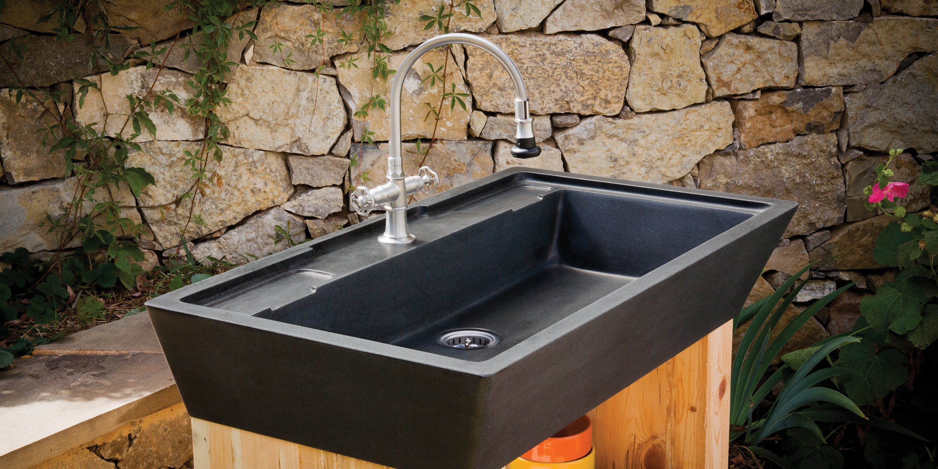 stone sink basin for kitchen