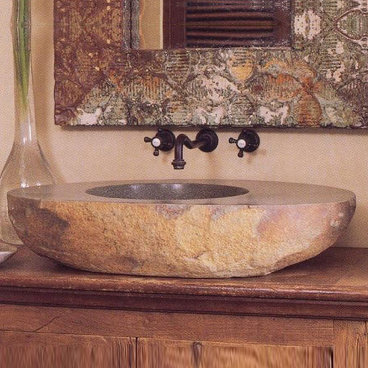 natural stone sinks bathroom