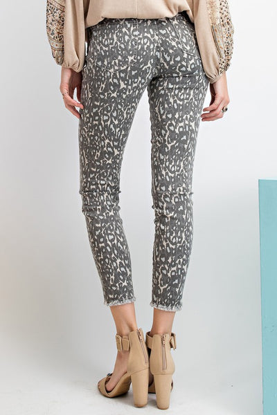 leopard print skinny pants