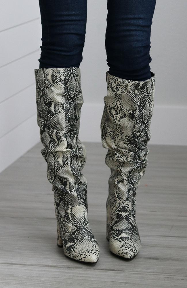 tall snakeskin boots