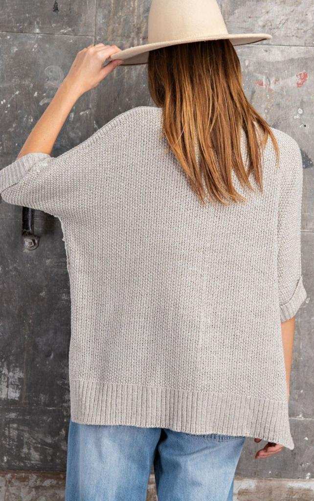 Heather Grey Lightweight Loose Fit Sweater