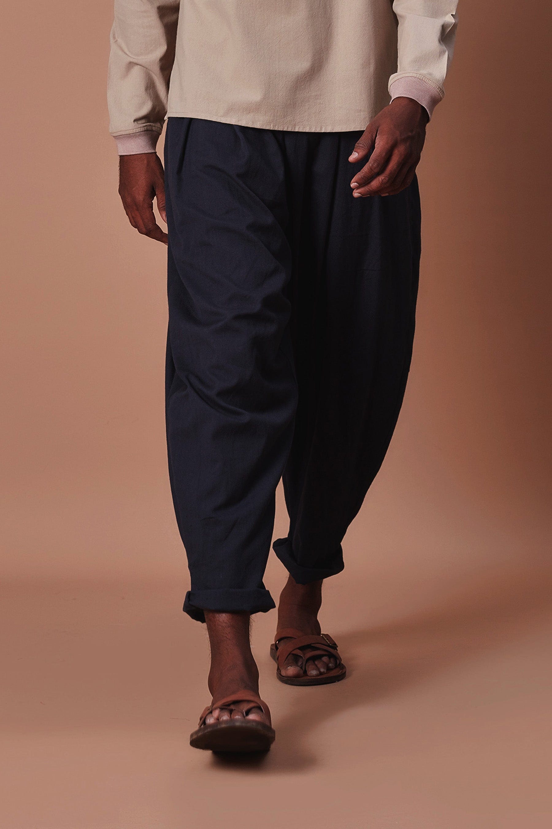 蔵蔵meer. WRAP BALLOON PANTS（charcoal） カジュアルパンツ