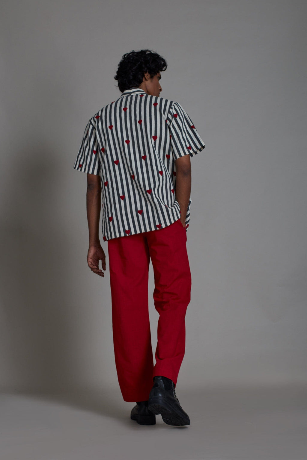 Trackpants Check Men Red Black Cotton Trackpants at Cliths