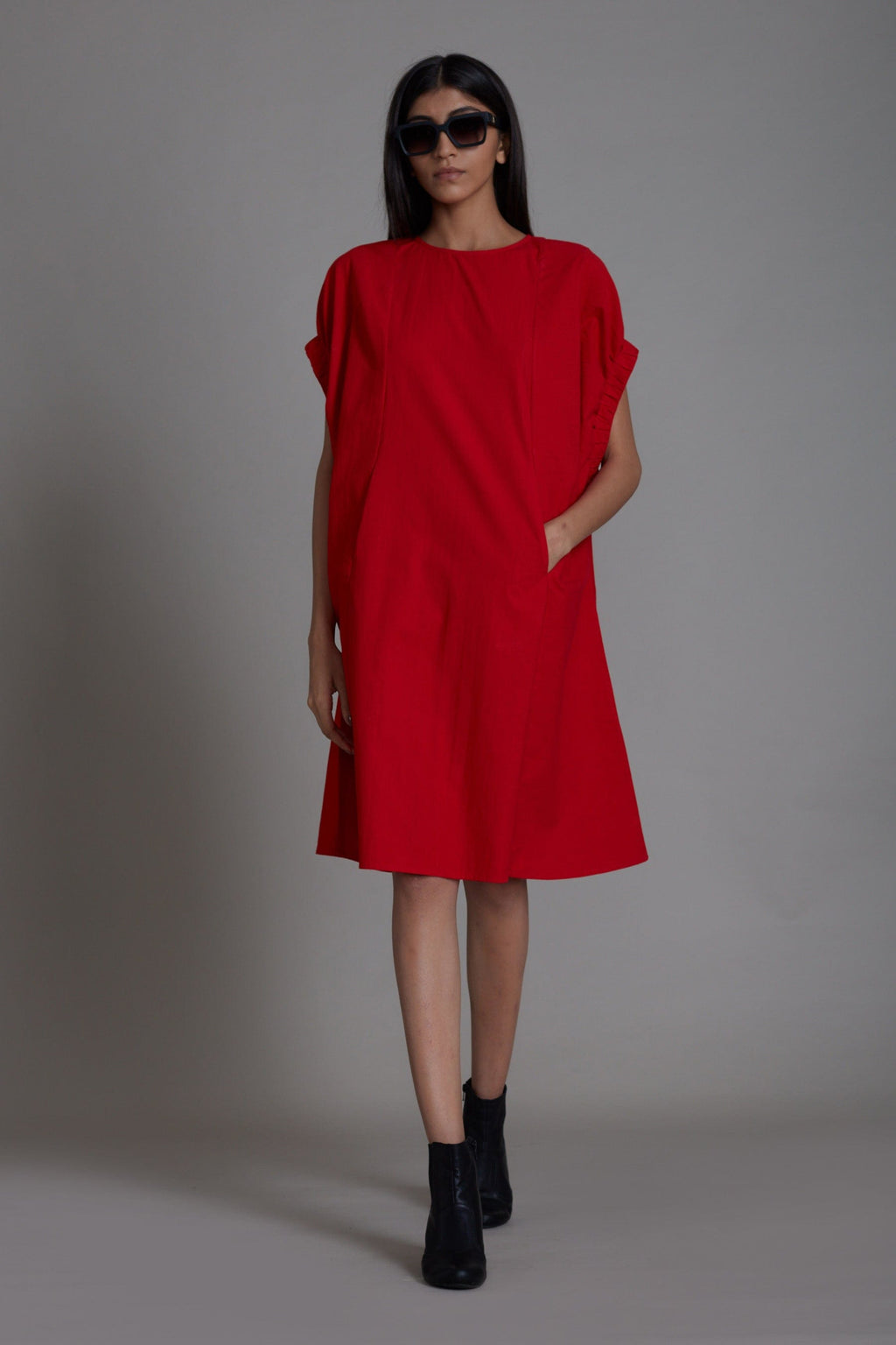 Red Raglan Dress