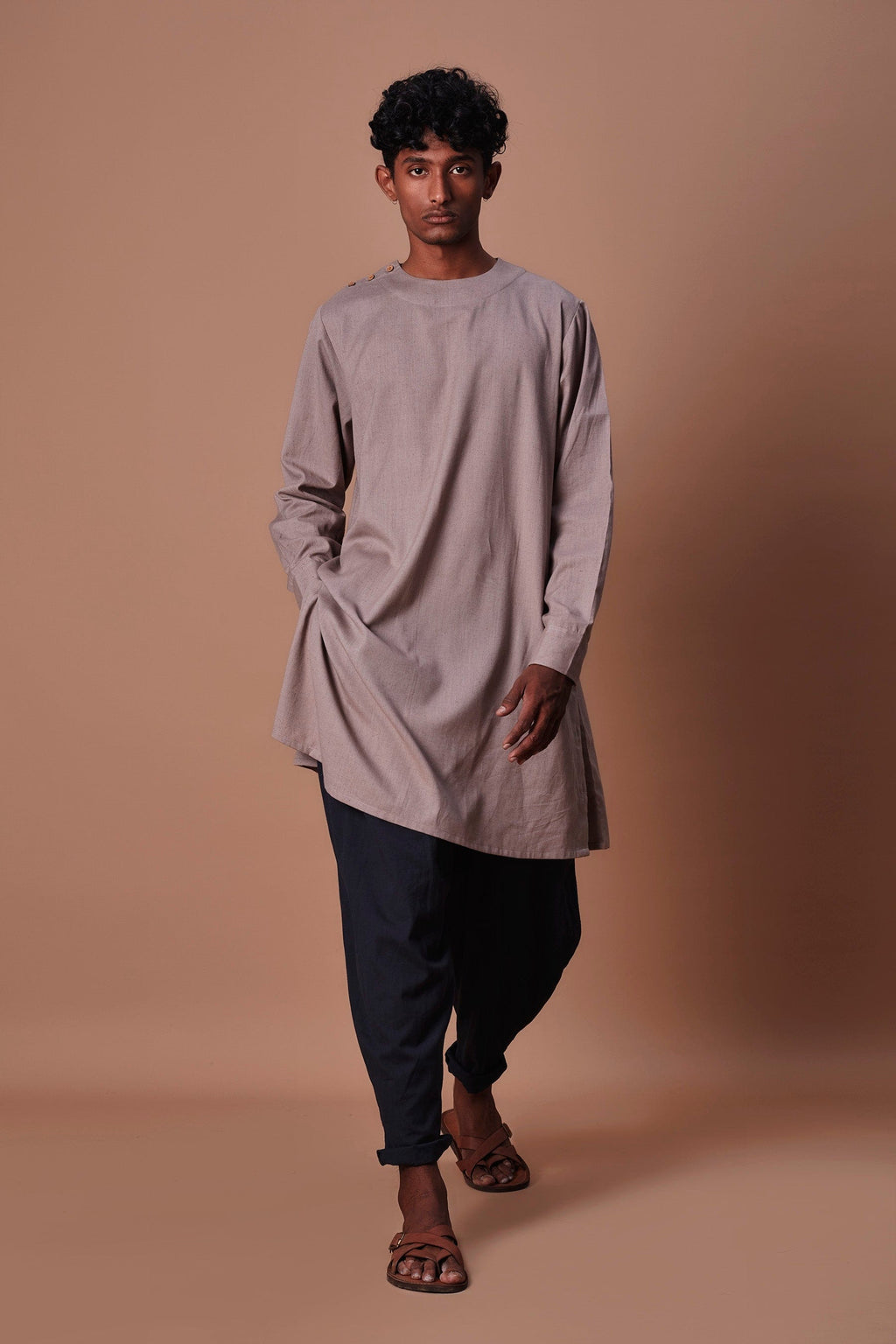 Buy Gold Georgette Kurta With Pants by Designer RABANI & RAKHA MEN Online  at Ogaan.com