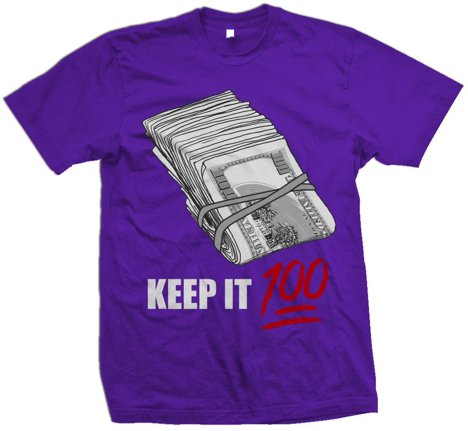 Keep It 100 - Concord Purple T-Shirt – Million Dolla Motive