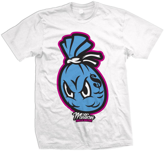 Money Bag - Blue Fury/ Laser Fuchsia on 