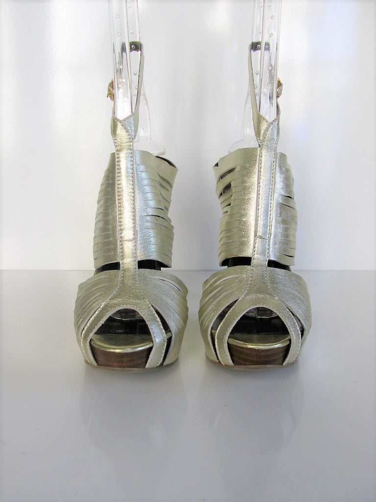 N.Y.L.A Banded Caged Platform Stiletto Sandals 7 – ruby & sofia