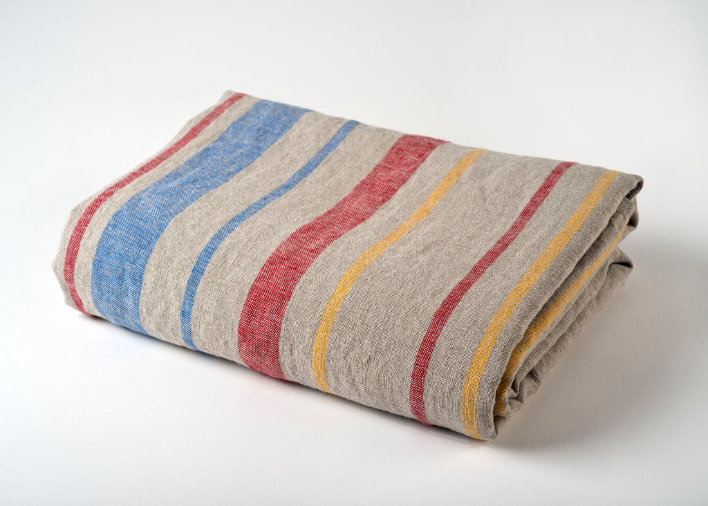 linen beach blanket