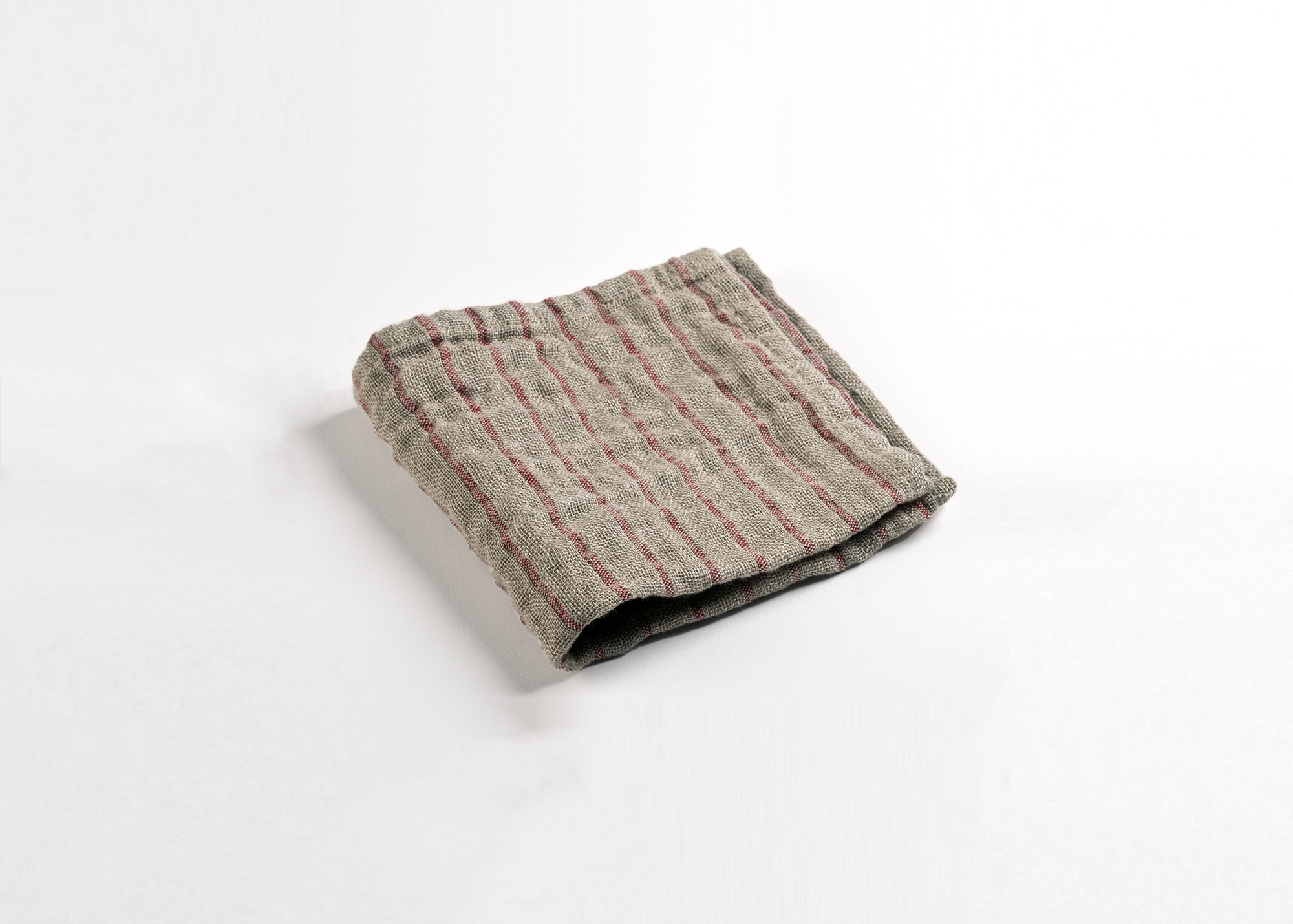 wholesale two-ply red stripe linen washcloth