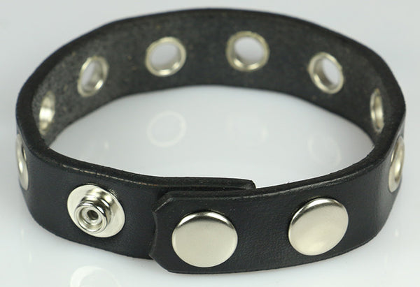Leather Bracelet, Row of Eyelets | Leatherpunk