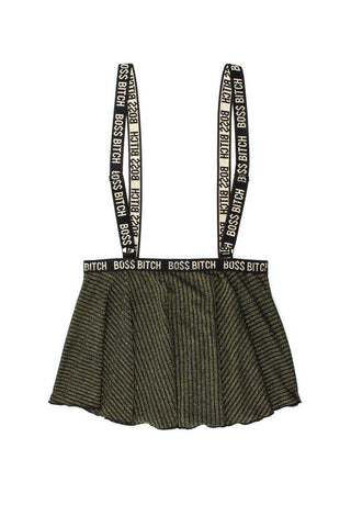 Boss Bitch Suspender Skirt