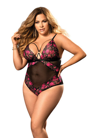 Plus Size Fuchsia Teddy