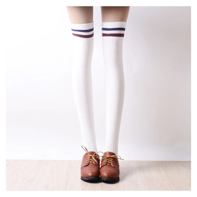 Japanese students stripe knee-high socks – www.sanrense.com