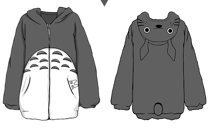 totoro hoodie with ears