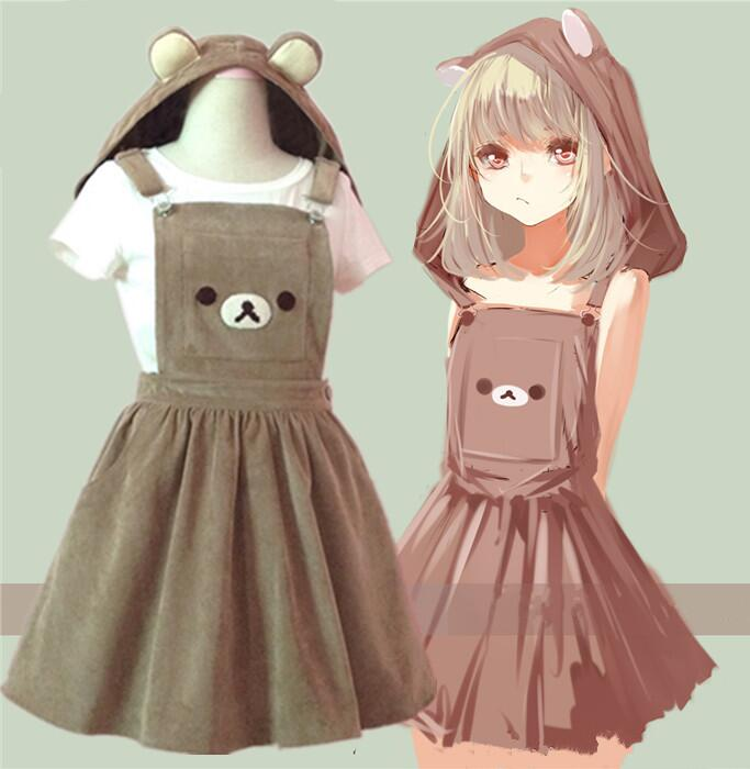 Cutie Rilakkuma Overall Dress  SE5645 www sanrense com