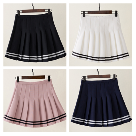 Students Striped Plaid Pleated Skirt SE9891 – SANRENSE
