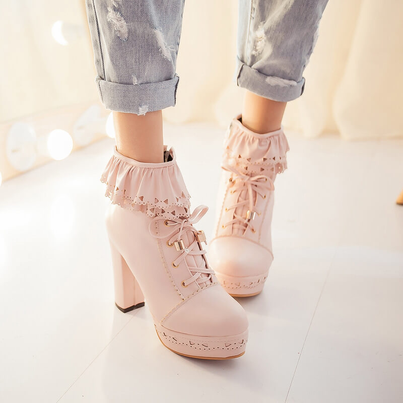 cute boots with heels