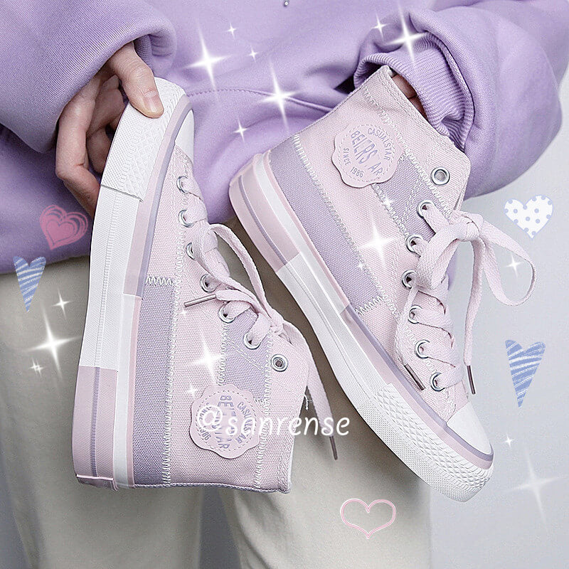 lilac canvas shoes